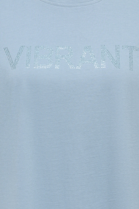 Jacqueline de Yong blauwe dames t-shirt | Close up