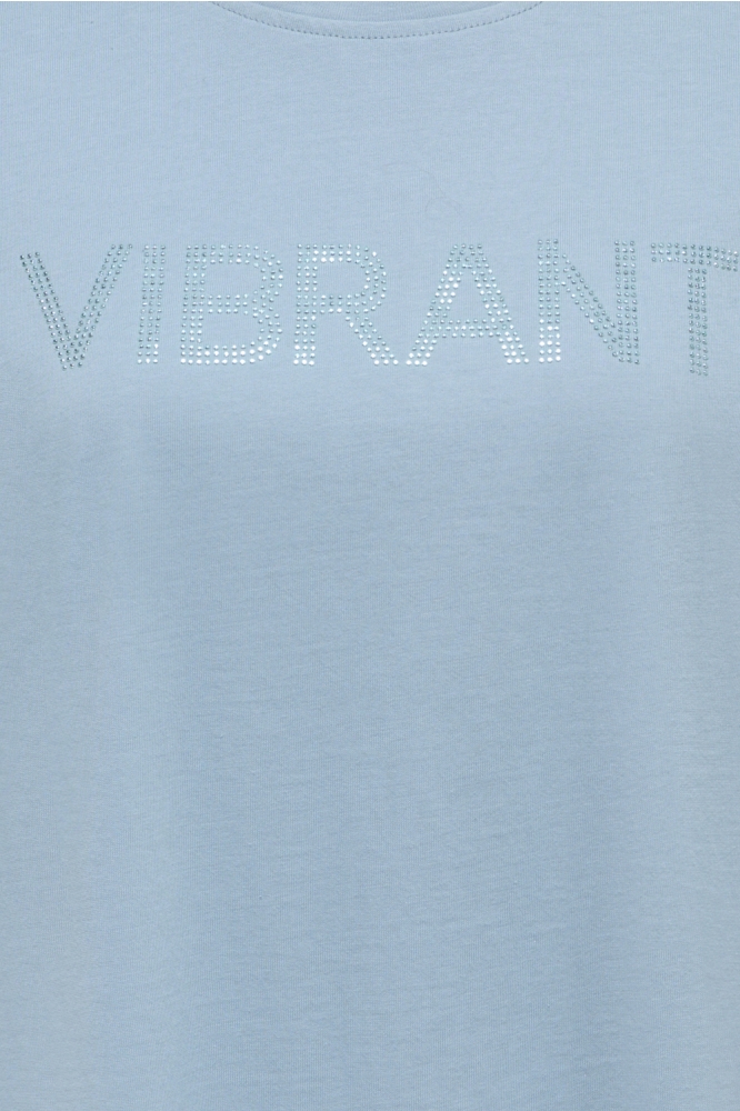 Jacqueline de Yong blauwe dames t-shirt | Close up