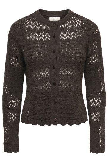 Jacqueline de Yong Vest JDYESMEE L/S STRUCTURE CARDIGAN KNT 15379670 MULCH