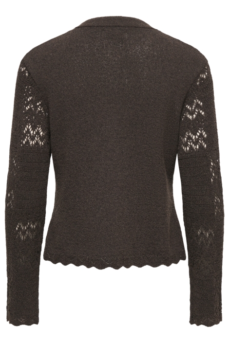 Jacqueline de Yong bruine dames vest | Achteraanzicht