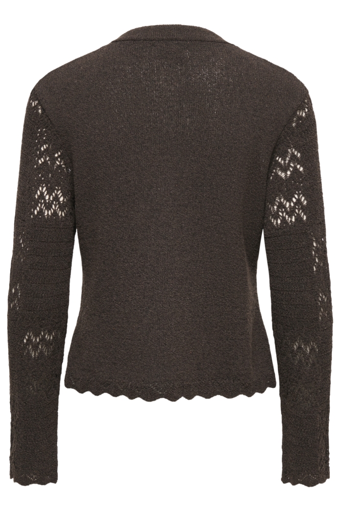 Jacqueline de Yong bruine dames vest | Achteraanzicht