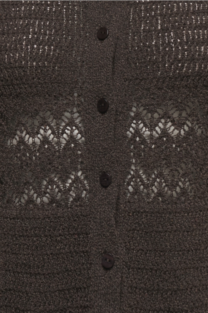 Jacqueline de Yong bruine dames vest | Close up