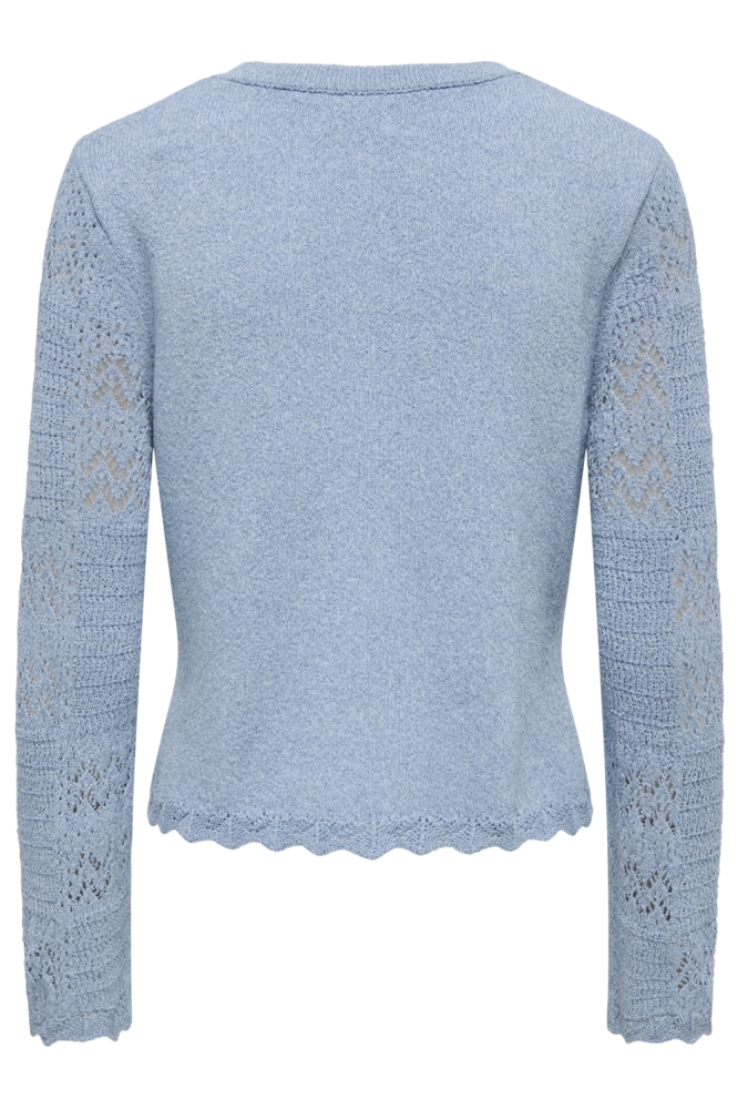 Jacqueline de Yong blauwe dames vest | Achteraanzicht