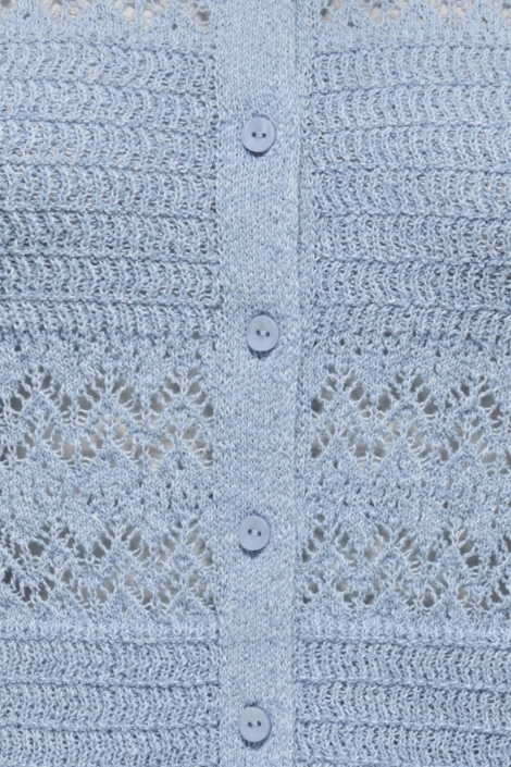 Jacqueline de Yong blauwe dames vest | Close up