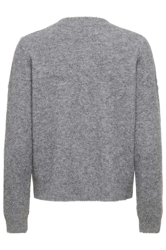 Jacqueline de Yong grijze dames vest | Achteraanzicht
