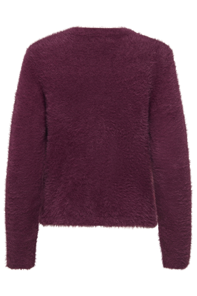 Jacqueline de Yong bordeaux dames vest | Achteraanzicht