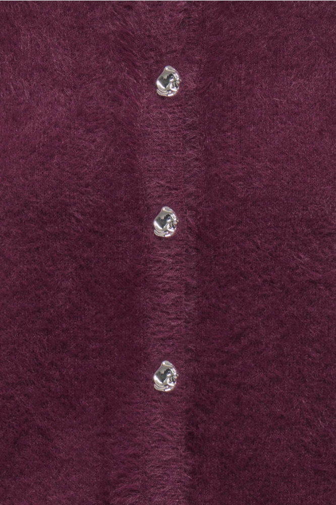 Jacqueline de Yong bordeaux dames vest | Close up