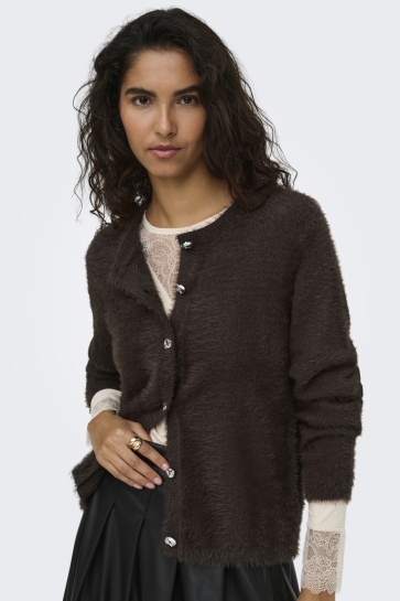 Jacqueline de Yong jdyprime jayla l/s o-neck cardigan Bruin