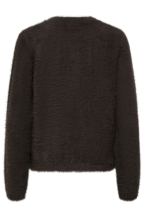 Jacqueline de Yong bruine dames vest | Achteraanzicht