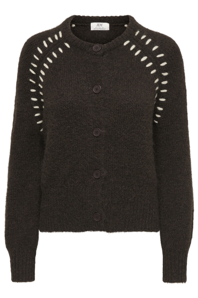 Jacqueline de Yong bruine dames vest | Vooraanzicht