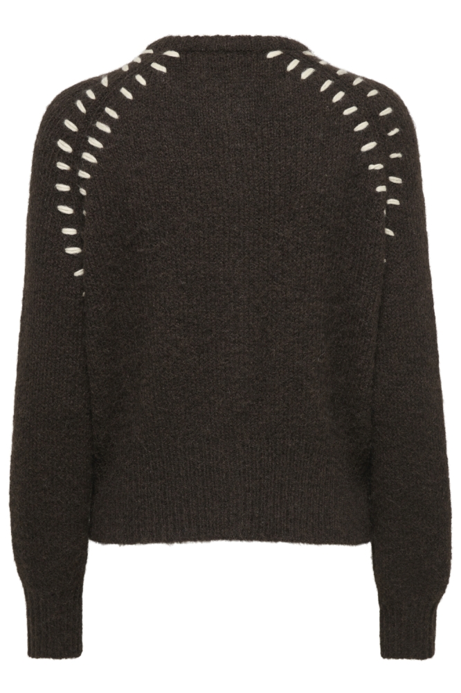 Jacqueline de Yong bruine dames vest | Achteraanzicht