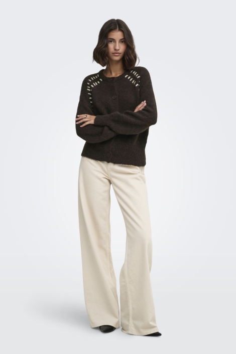 Jacqueline de Yong bruine dames vest | Model