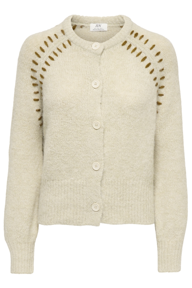 Jacqueline de Yong beige dames vest | Vooraanzicht