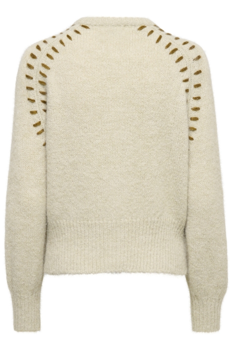 Jacqueline de Yong beige dames vest | Achteraanzicht