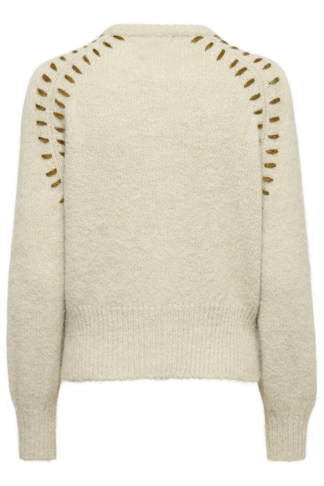 Jacqueline de Yong beige dames vest | Achteraanzicht