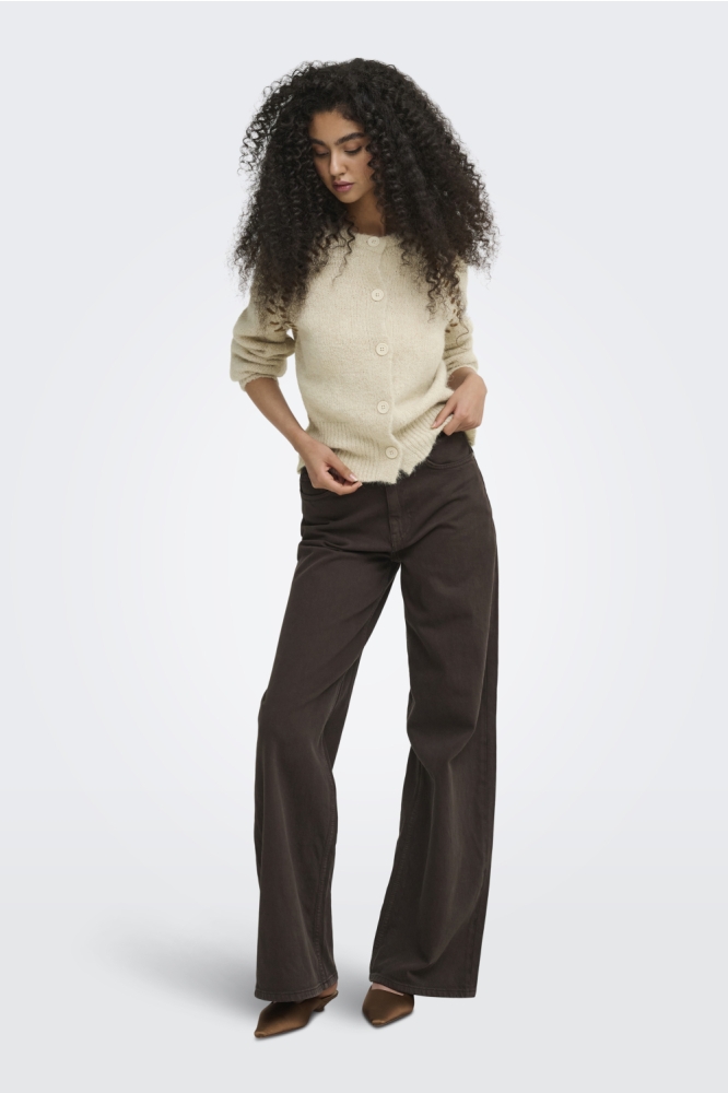 Jacqueline de Yong beige dames vest | Model