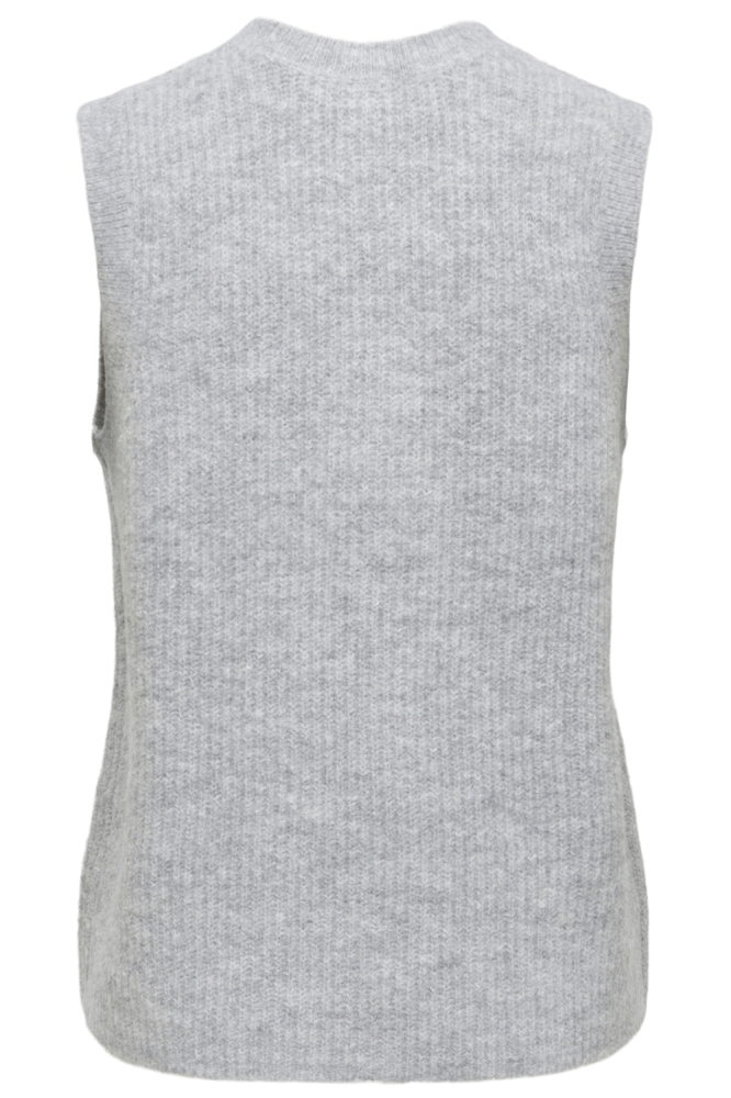 Only grijze dames vest | Achteraanzicht