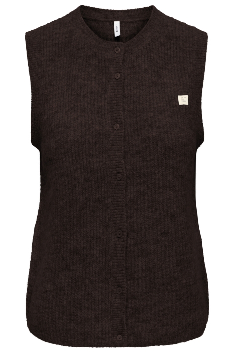 Only bruine dames vest | Vooraanzicht