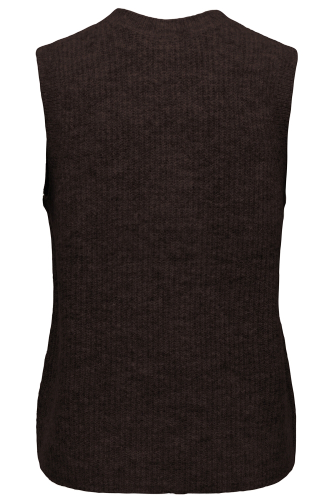Only bruine dames vest | Achteraanzicht