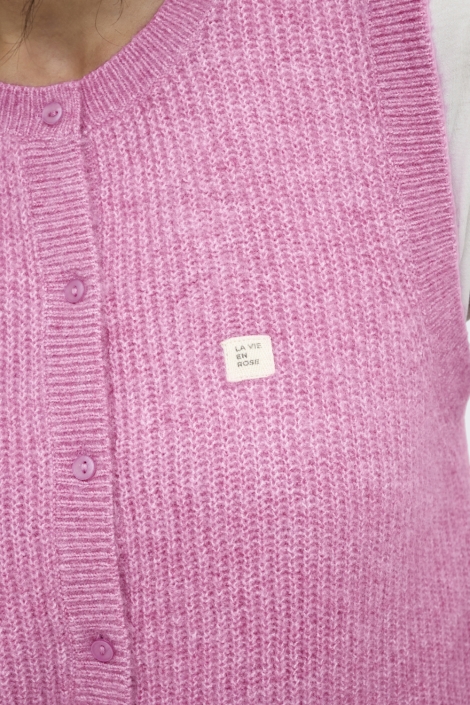 Only roze dames vest | Close up