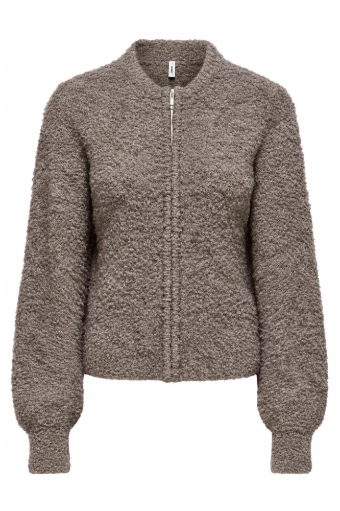 Only taupe dames vest | Vooraanzicht