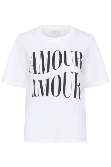 Kaffe witte dames t-shirt | Vooraanzicht