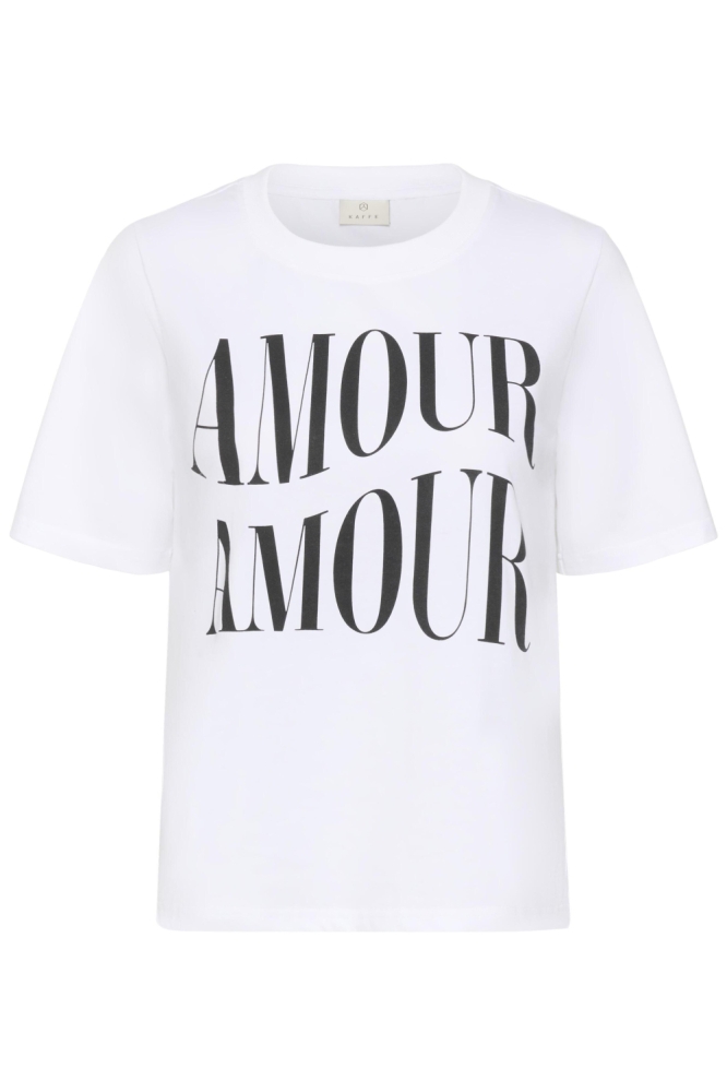 Kaffe witte dames t-shirt | Vooraanzicht