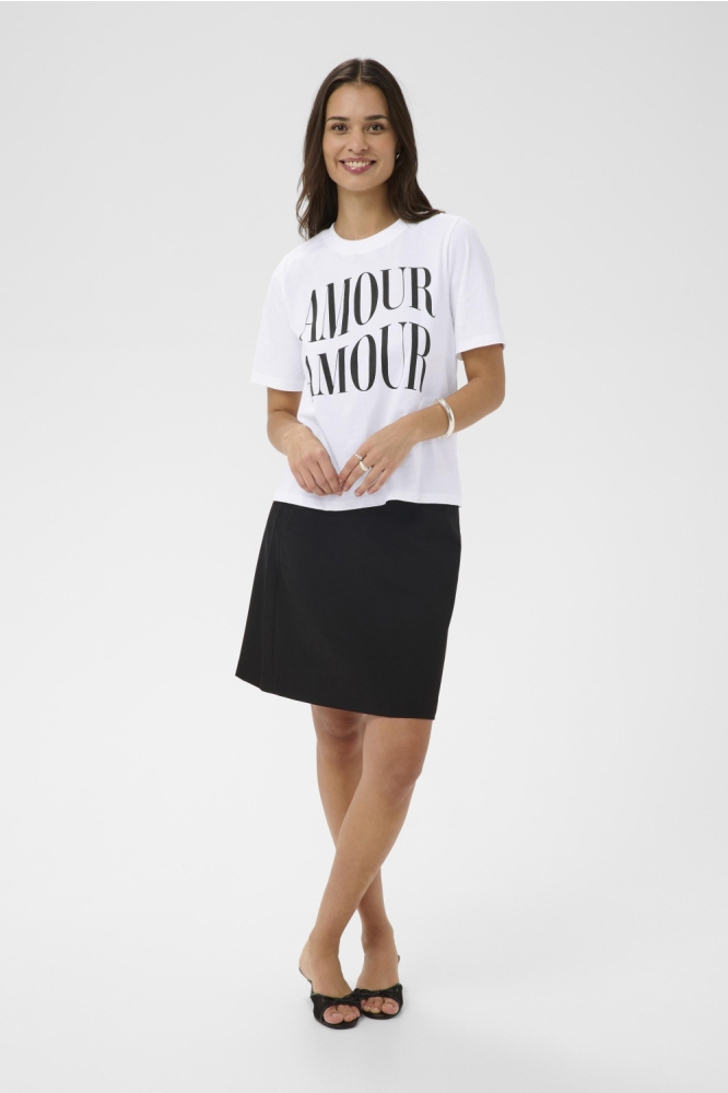 Kaffe witte dames t-shirt | Model