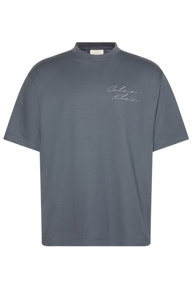 Calvin Klein blauwe heren t-shirt | Vooraanzicht