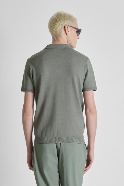 Antony Morato groene heren polo | Model achteraanzicht