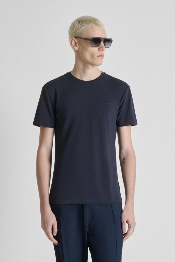 Antony Morato blauwe heren t-shirt | Model vooraanzicht