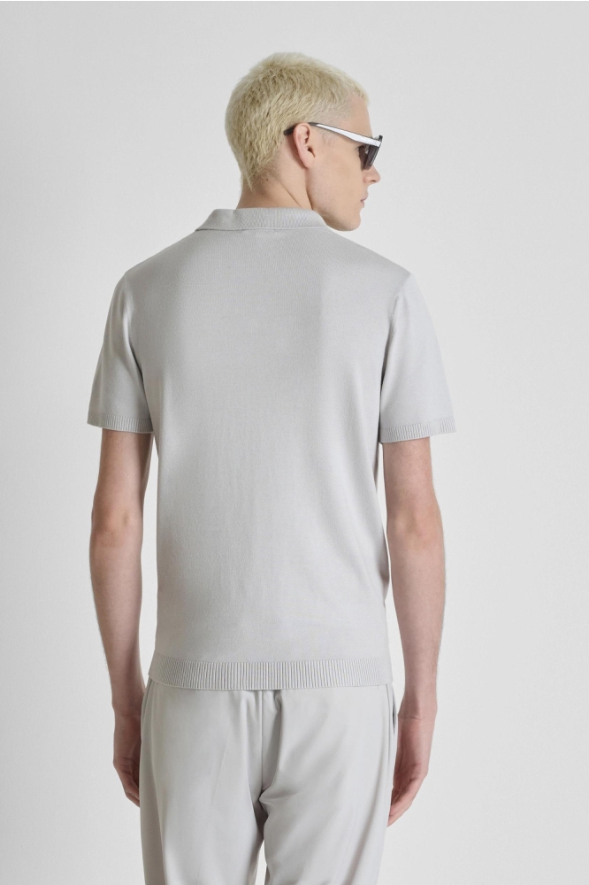 Antony Morato grijze heren polo | Model achteraanzicht