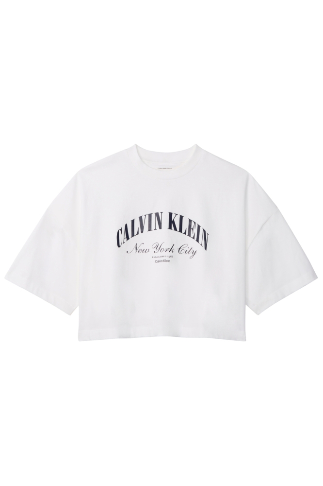 Calvin Klein witte dames t-shirt | Vooraanzicht