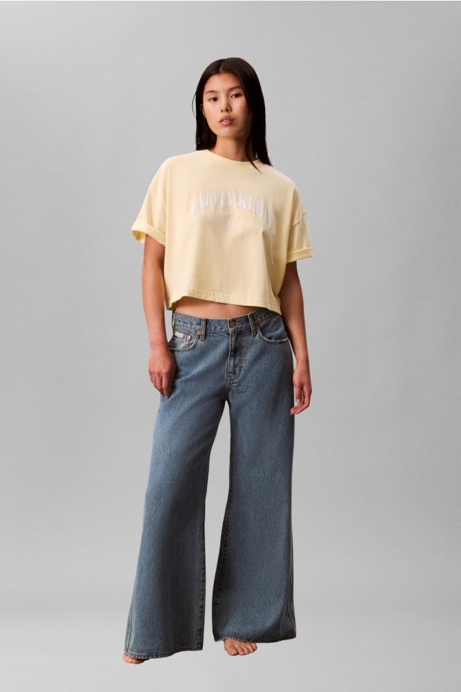 Calvin Klein gele dames t-shirt | Model