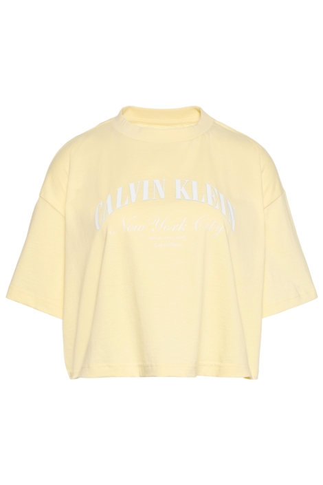 Calvin Klein gele heren t-shirt | Vooraanzicht