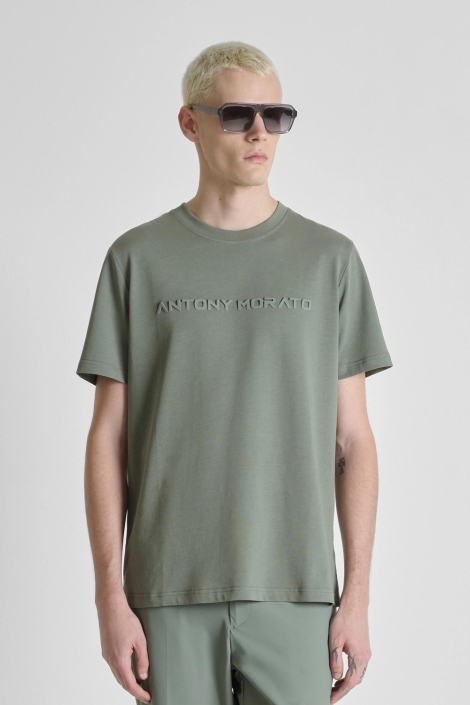 Antony Morato groene heren t-shirt | Model vooraanzicht