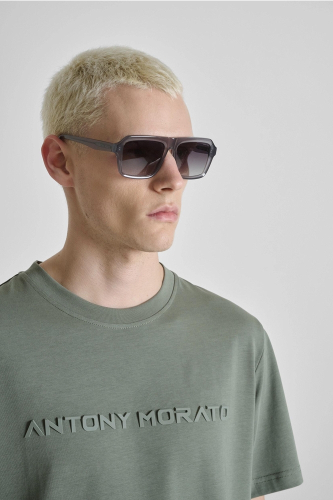 Antony Morato groene heren t-shirt | Close up