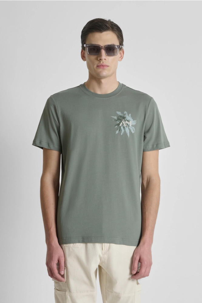 Antony Morato groene heren t-shirt | Model vooraanzicht