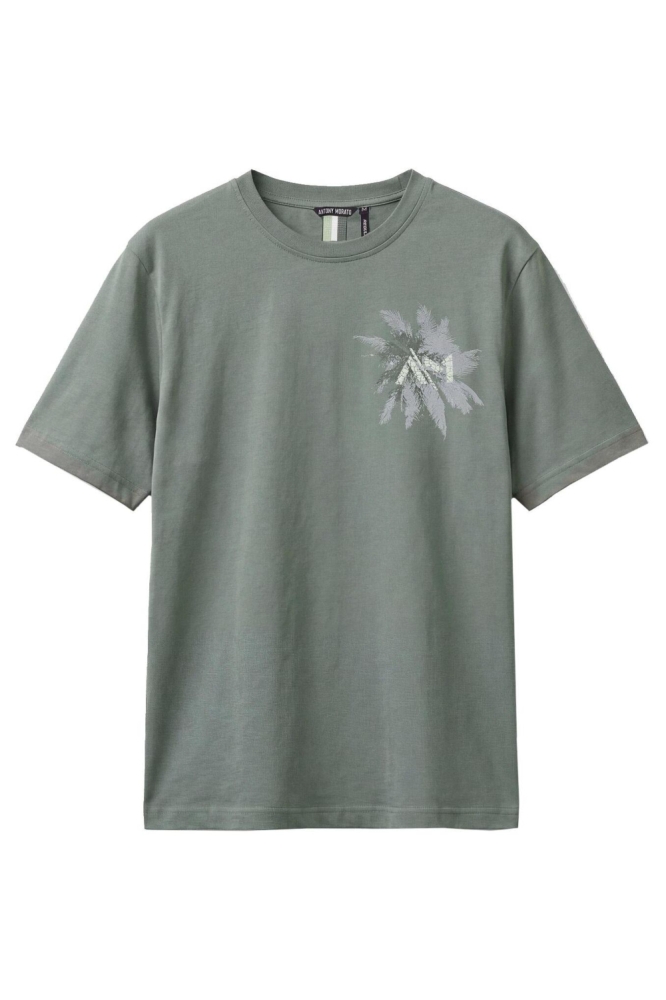 Antony Morato groene heren t-shirt | Vooraanzicht