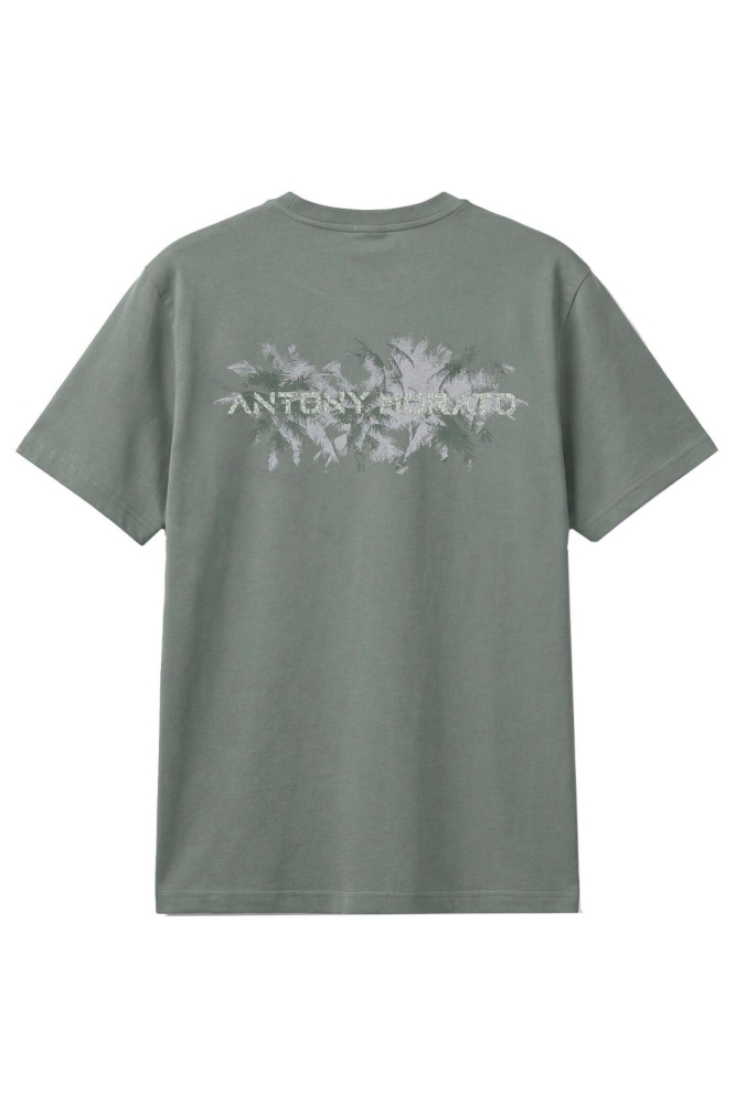 Antony Morato groene heren t-shirt | Achteraanzicht