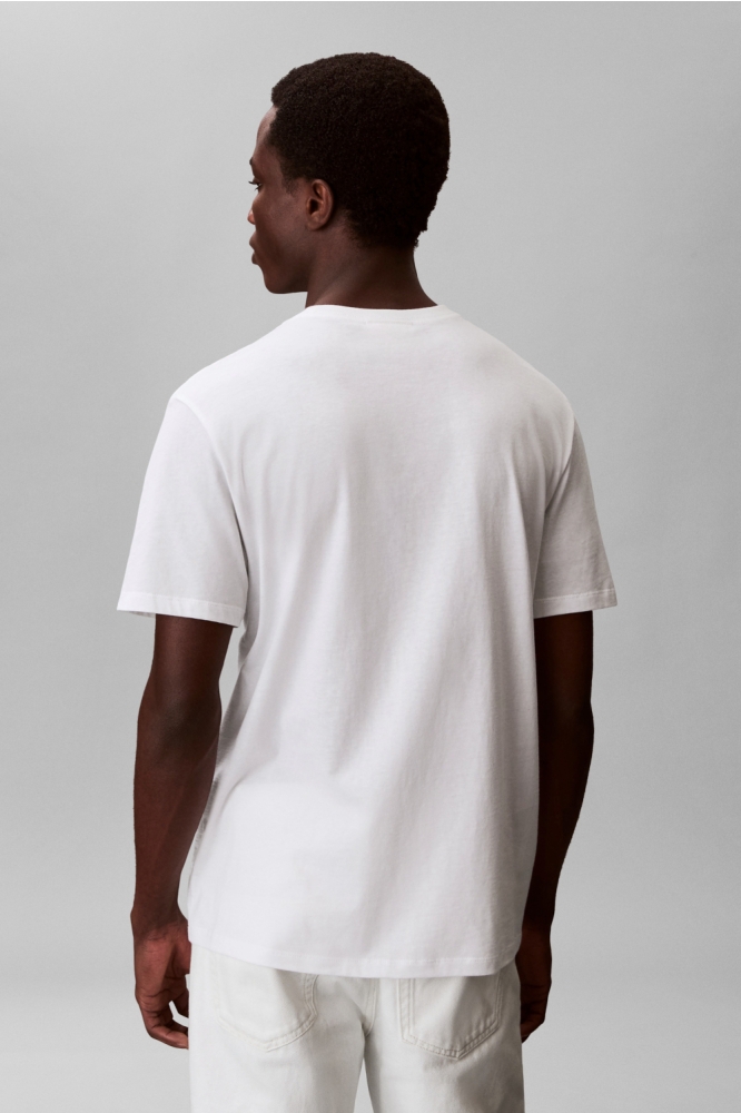 Calvin Klein witte heren t-shirt | Model achteraanzicht