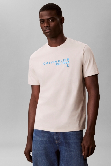 Calvin Klein T-shirt SS 30S EU WHOLESALE LV04RF800G 2JX OATMEAL