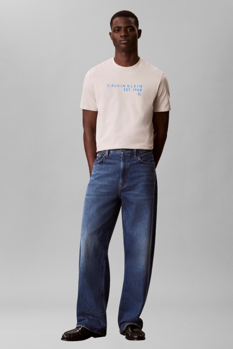 Calvin Klein beige heren t-shirt | Model