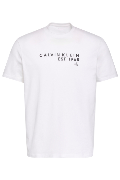Calvin Klein witte heren t-shirt | Vooraanzicht