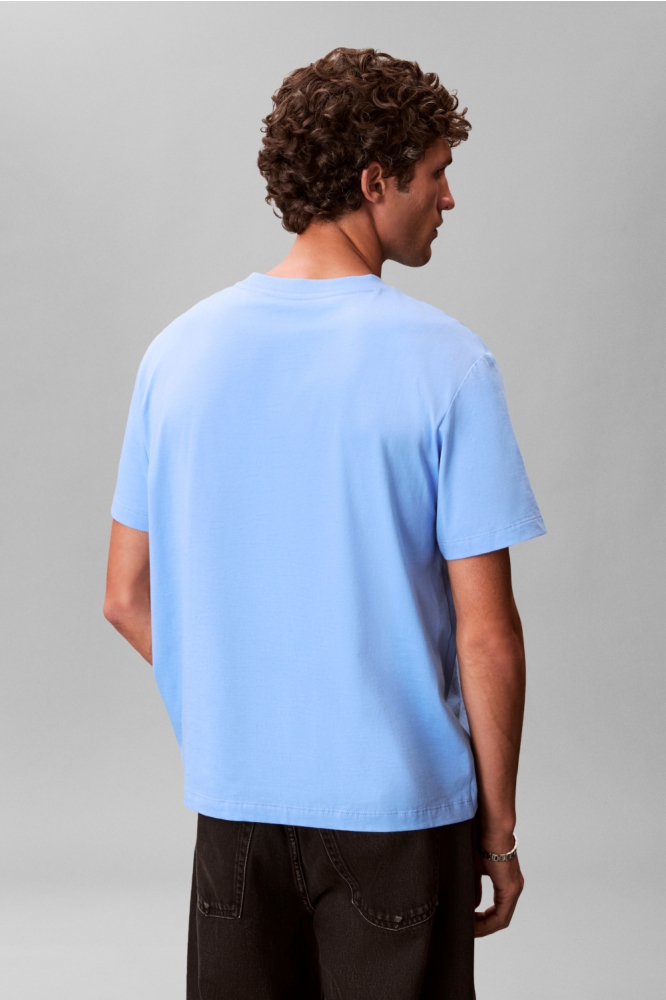 Calvin Klein blauwe heren t-shirt | Model achteraanzicht