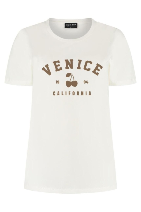 Lady Day ecru dames t-shirt | Vooraanzicht