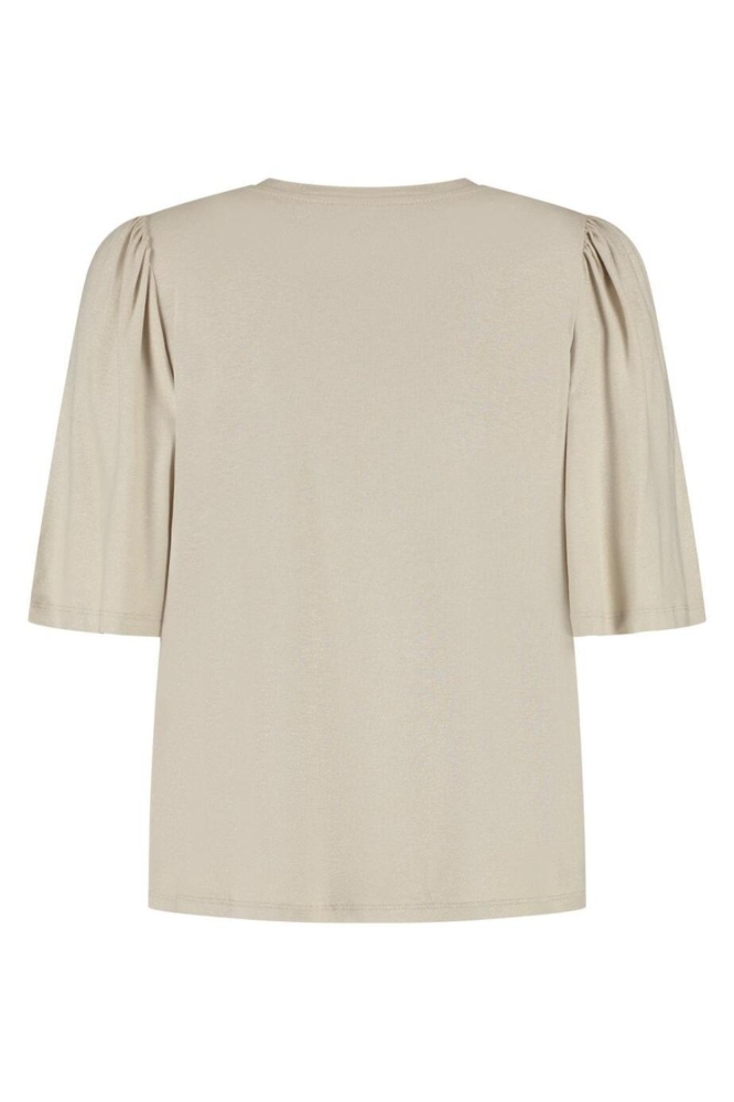 Lady Day beige dames t-shirt | Achteraanzicht