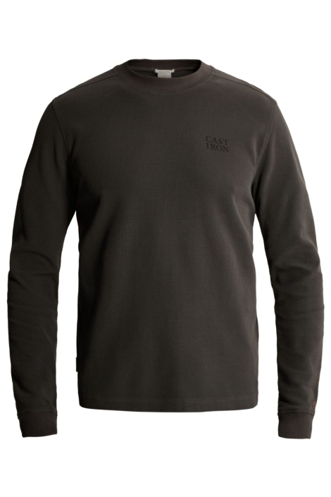 Cast Iron grijze heren t-shirt | Vooraanzicht