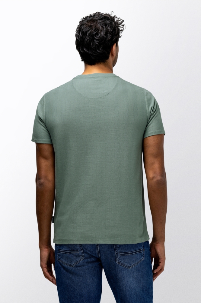 State of Art groene heren t-shirt | Model achteraanzicht