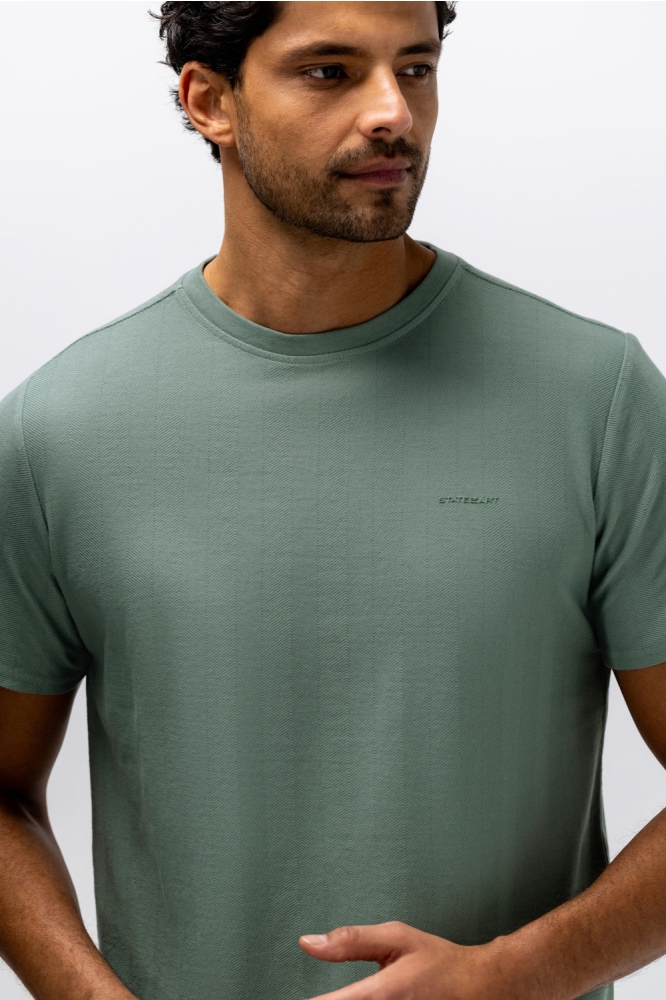 State of Art groene heren t-shirt | Close up